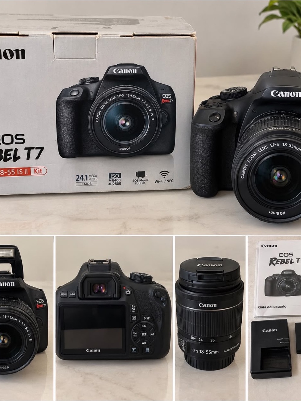 Canon DSLR Camera Kit in Black with 18-55mm Lens